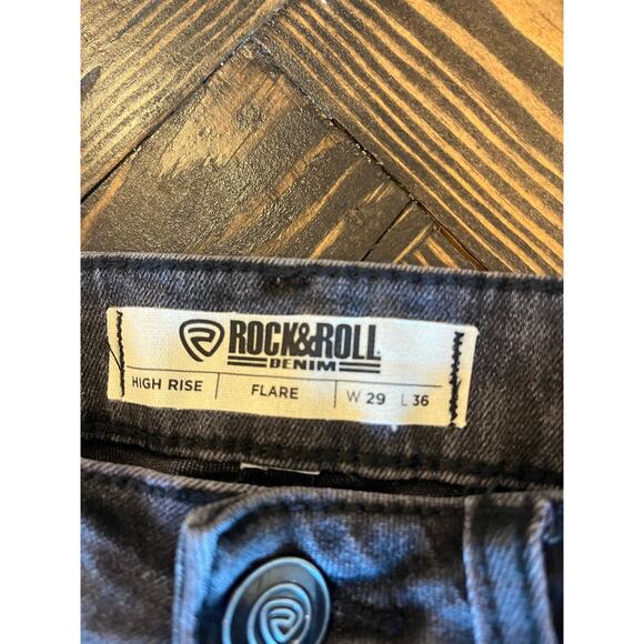 Rock & Roll Cowgirl High Rise Flare Jeans Women 26x36 Western Aztec Boho Retro - Picture 2 of 15